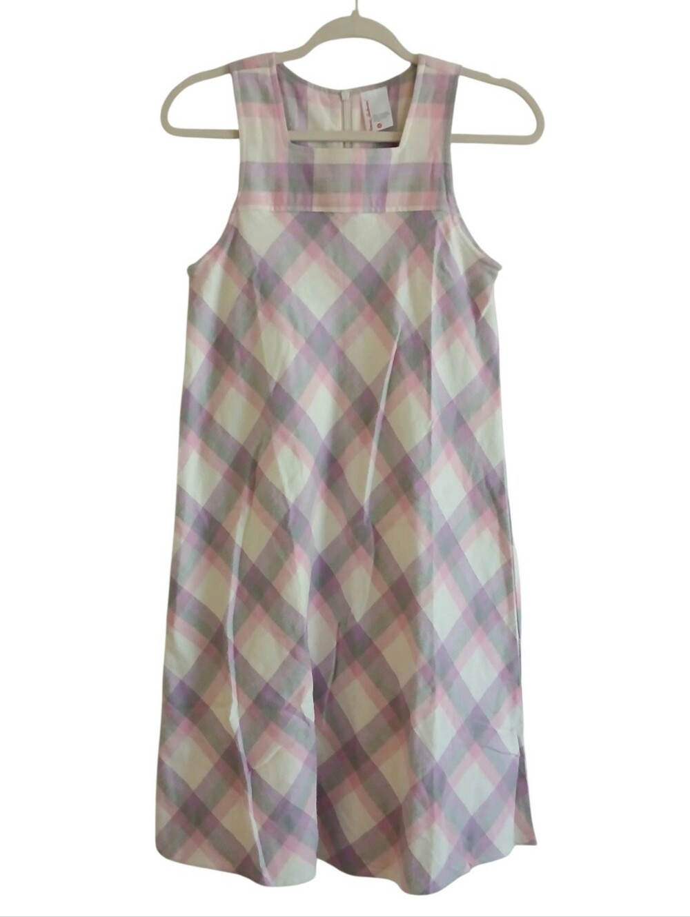 Hannah Andersson 100% Cotton Plaid Flannel Jumper Dress Girls 14-16 Layering